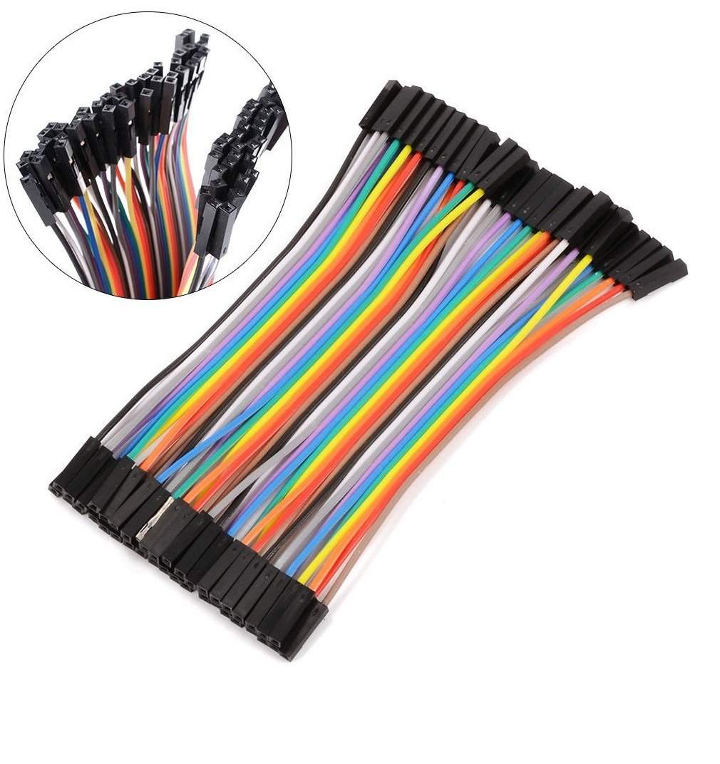 5 wire ribbon cable, dupont connectors (male/female). - Retroamplis