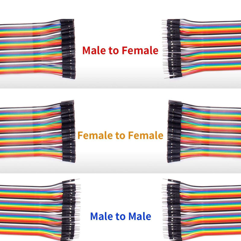 Jumper Wires Male To Male ( M-M ), Male To Female ( M-F ), Female to F